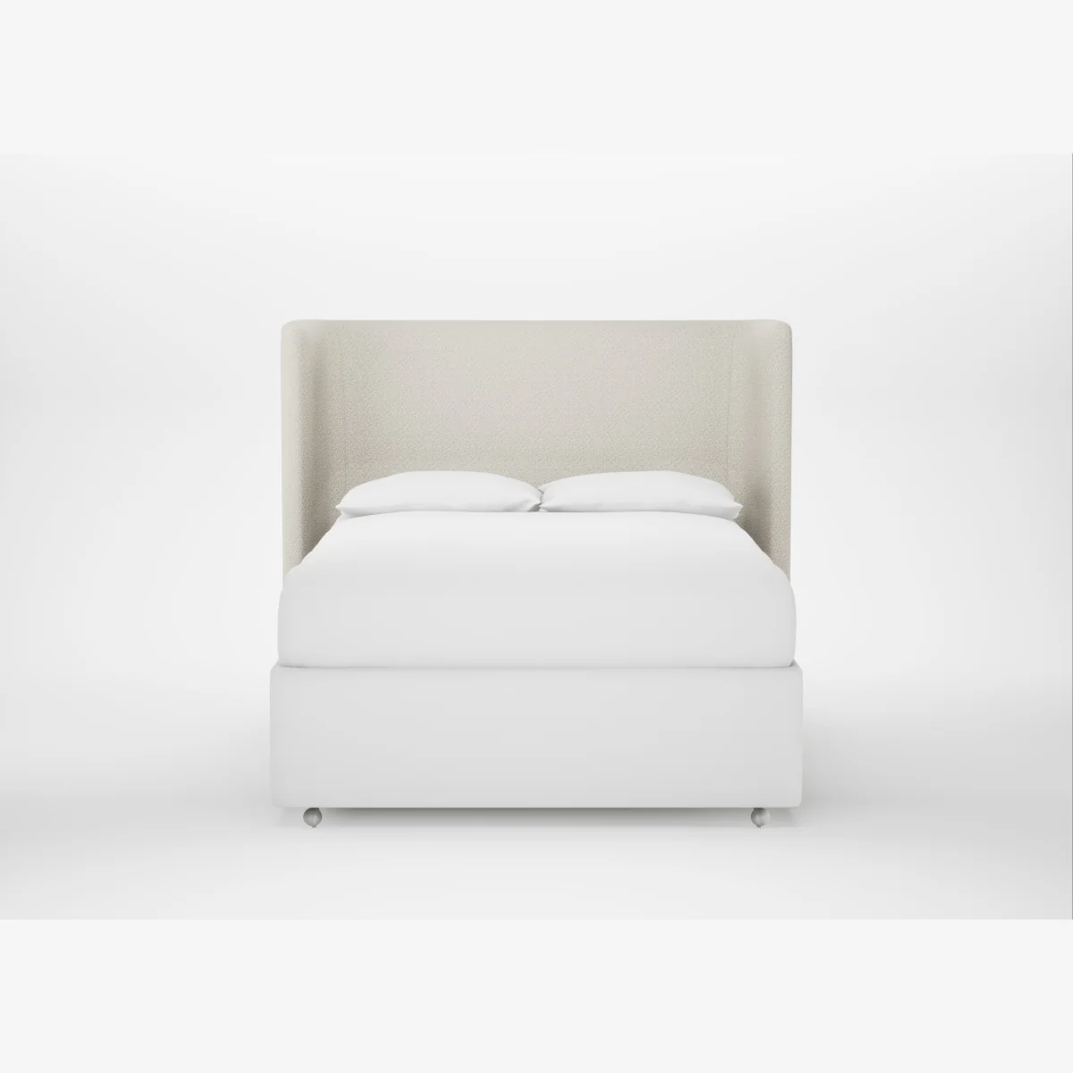 Heal's Monroe Headboard Lift Storage Double Wool Velvet Camel – image 1