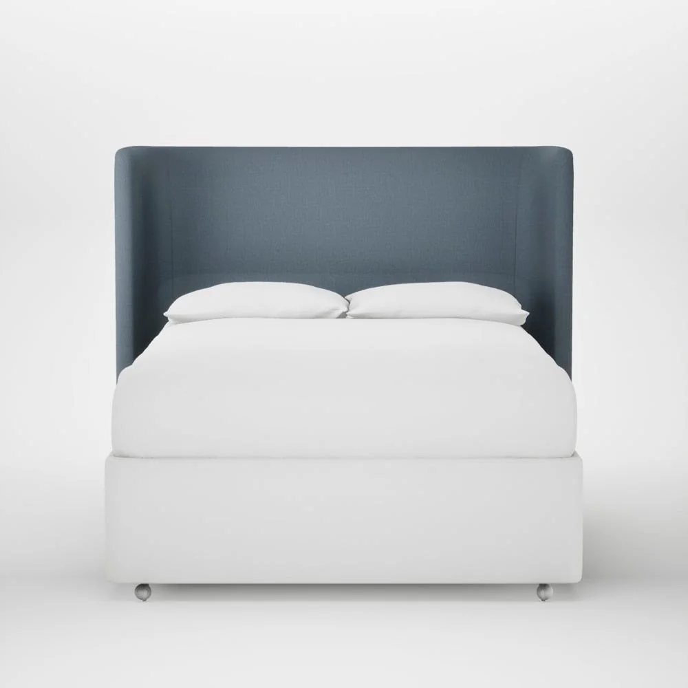 Heal's Monroe Headboard Lift Storage Double Smart Cotton Linen Celestial – image 1