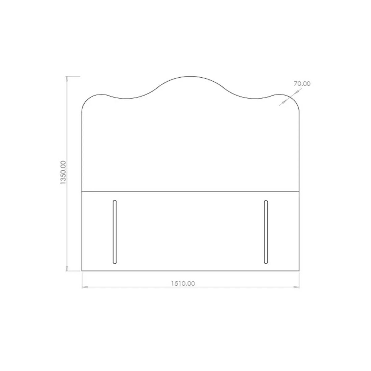 John Lewis Ravine Piped Full Depth Headboard, King Size – image 5