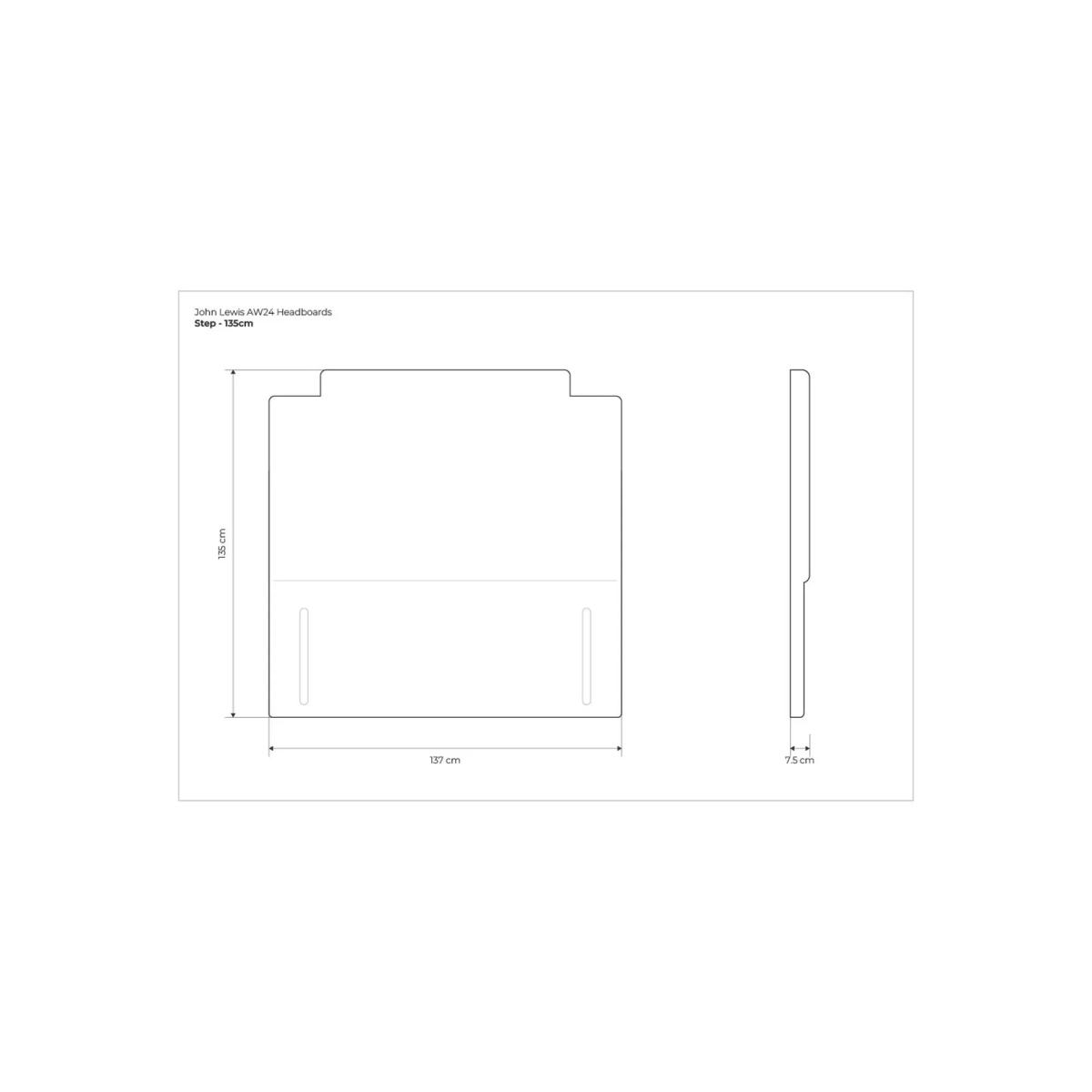 John Lewis Step Headboard, Double – image 4