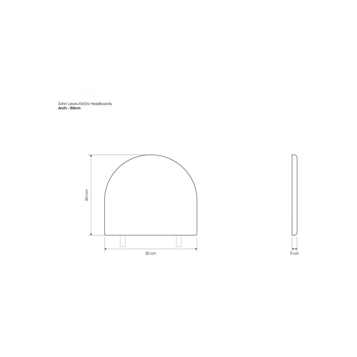 John Lewis Arch Headboard, Single – image 5