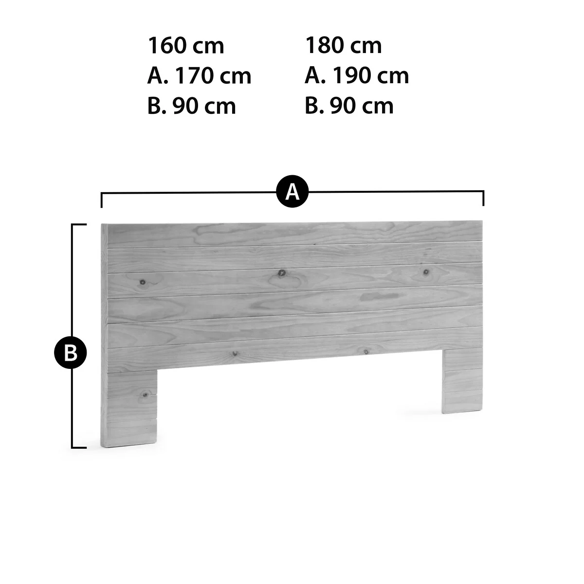 Jalun Brushed Solid Pine Headboard – image 6