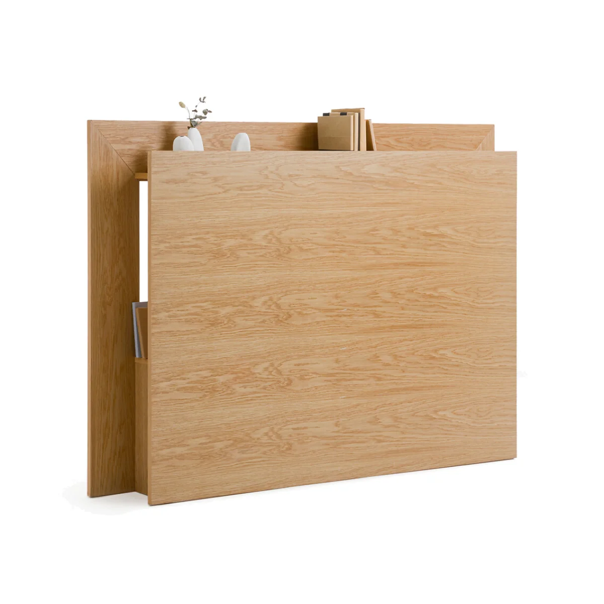 Essena Oak Veneer Storage Headboard – image 1