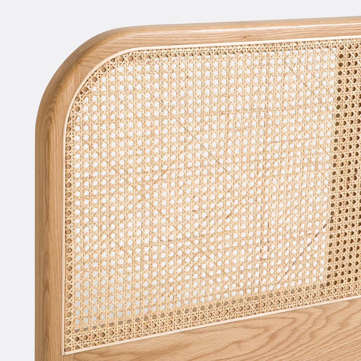 Madara Solid Oak, Oak Veneer and Rattan Cane Headboard – image 4