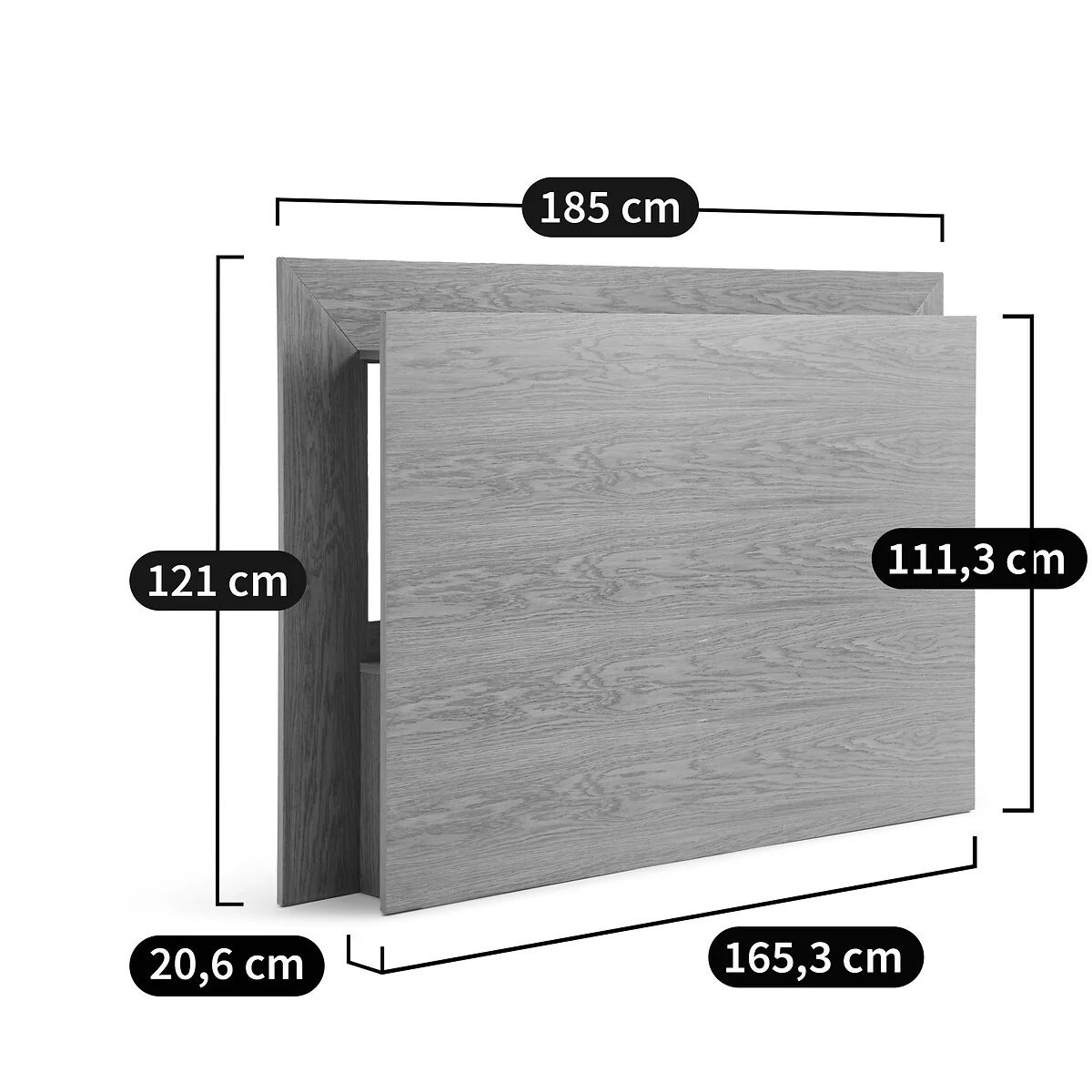 Essena Oak Veneer Storage Headboard – image 7