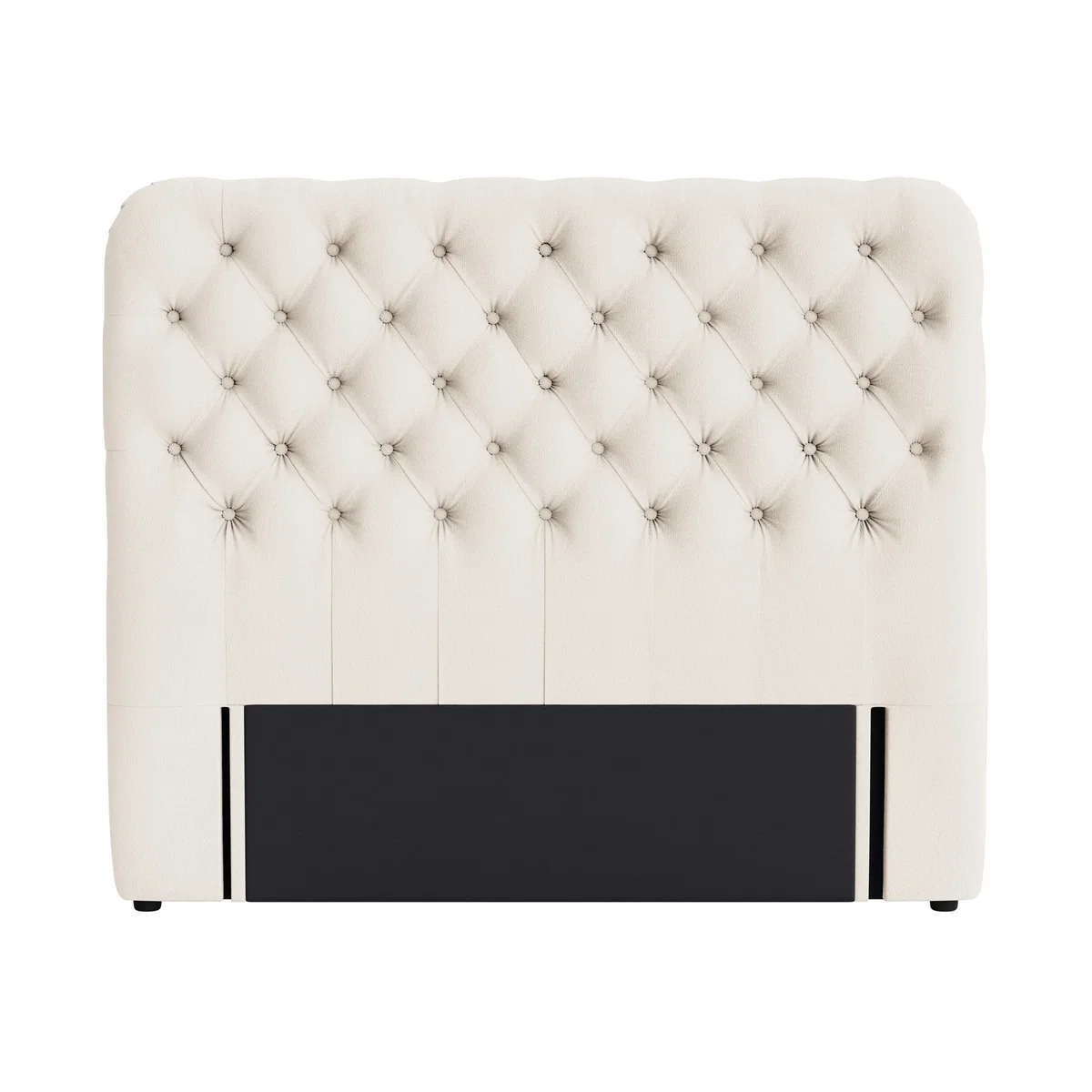 Snoozemuffin Headboard, King (Frothy Milk Clever Slubby Cotton) – image 1