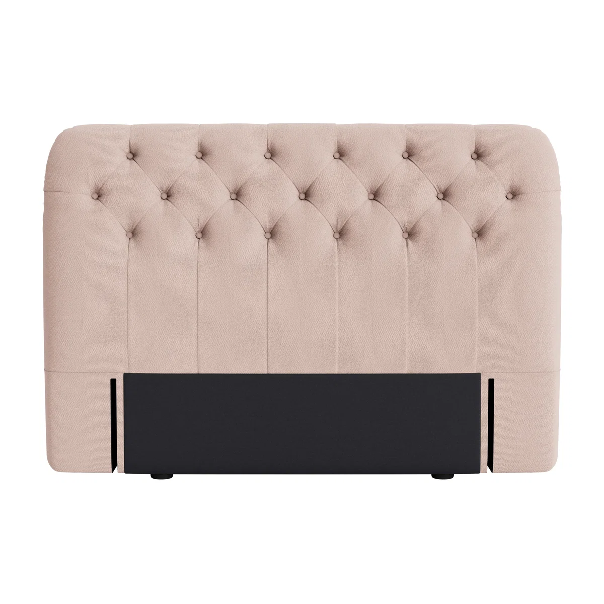 Bedlington Headboard, King (Strawberry Mousse Clever Slubby Cotton) – image 1