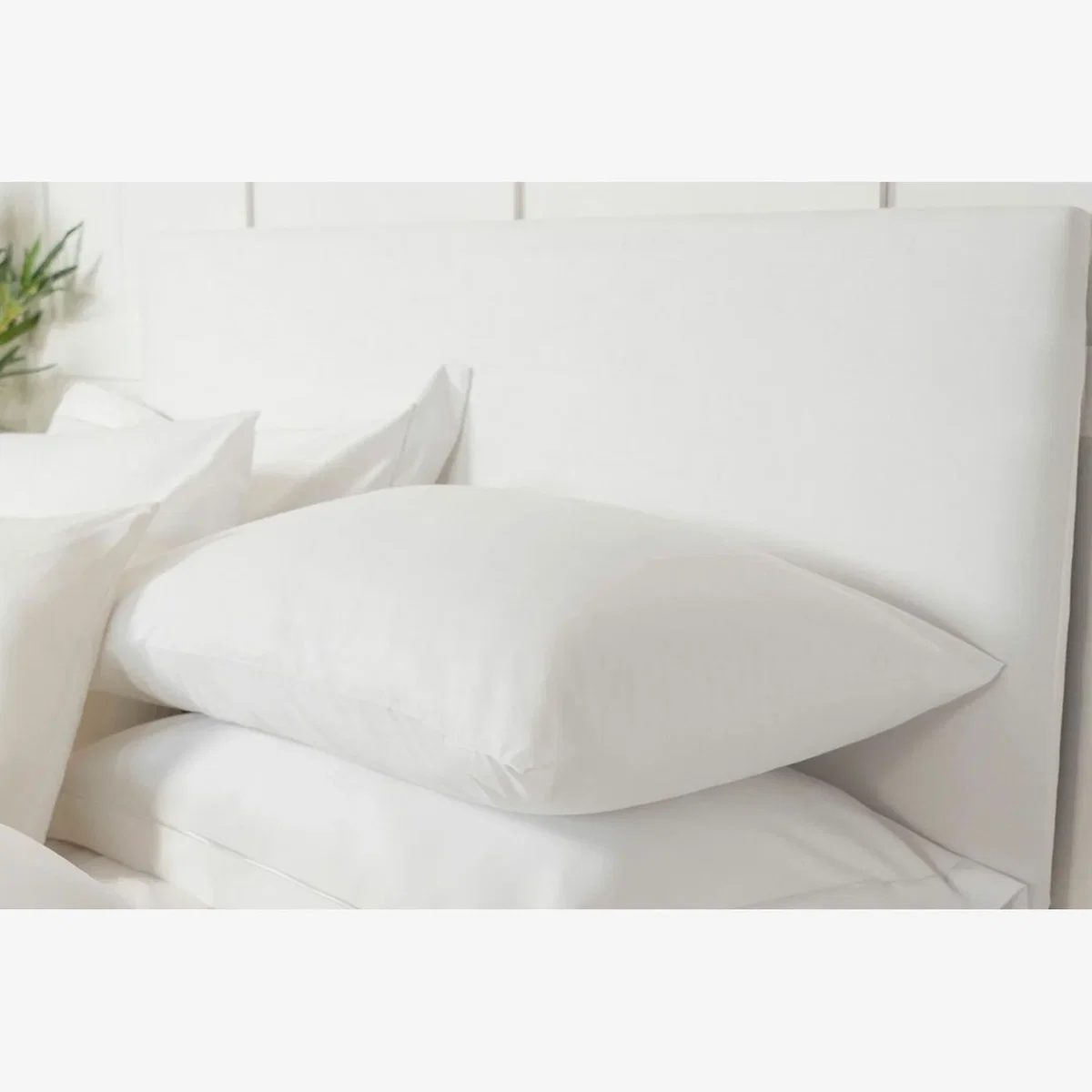 Belledorm Faux Suede Plain Headboard Cover - White