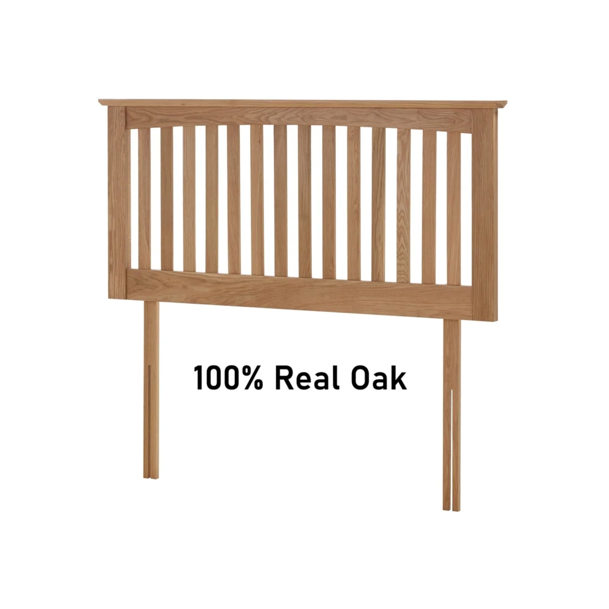 6ft Super King 100% Genuine Solid Oak Headboard Bedhead End.Oak Wood Wooden, Woodern Style Slat Headboard