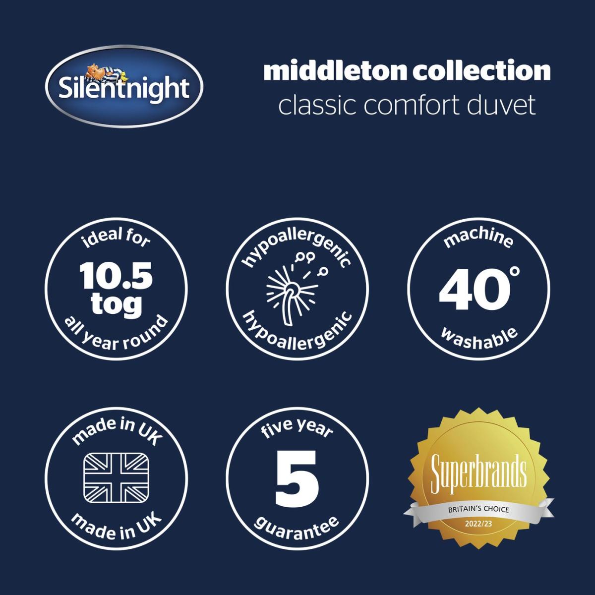 Silentnight Middleton Collection 10.5 Tog Duvet - Double – image 7