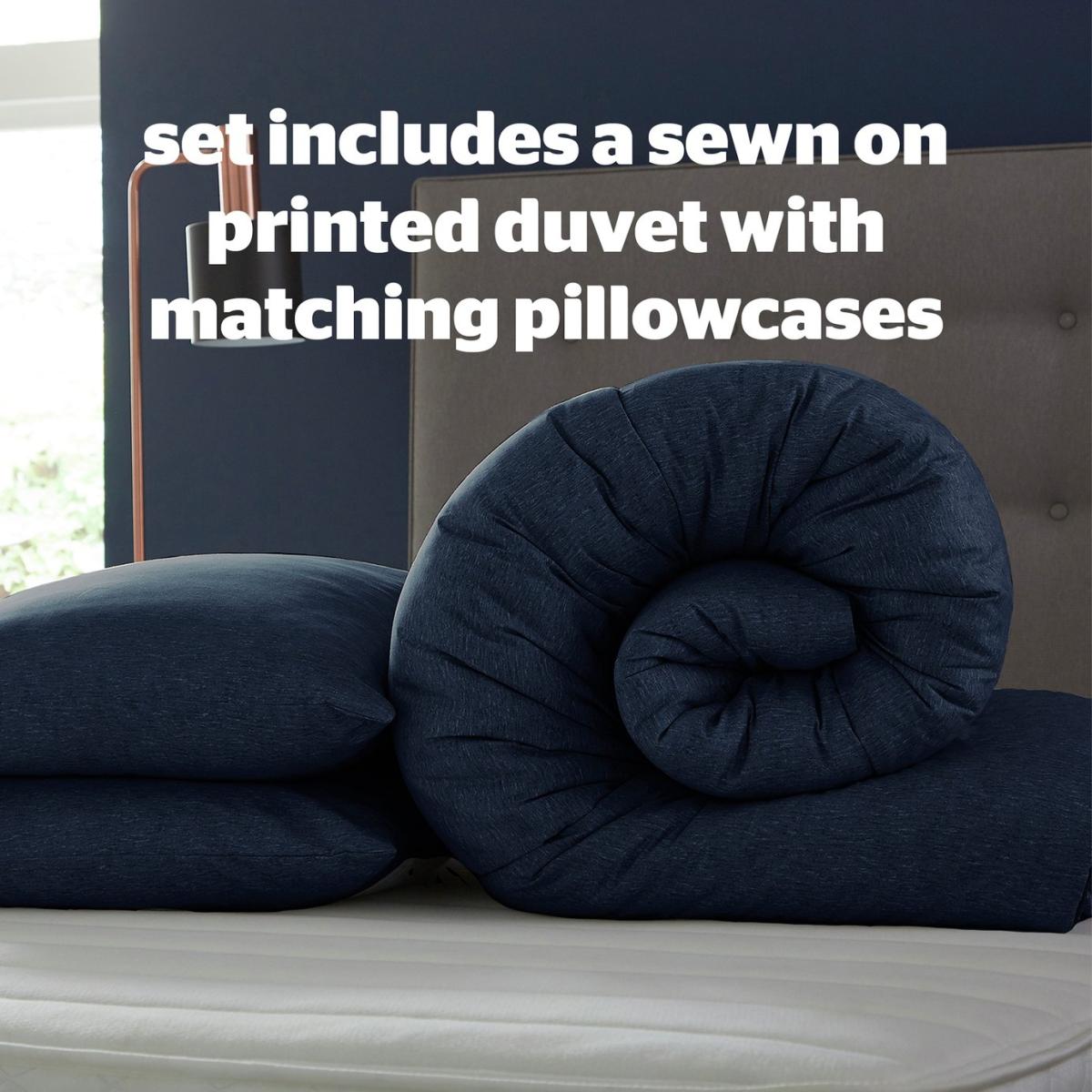 Silentnight Coverless 10.5Tog Navy Duvet &Pillowcase- Double – image 3