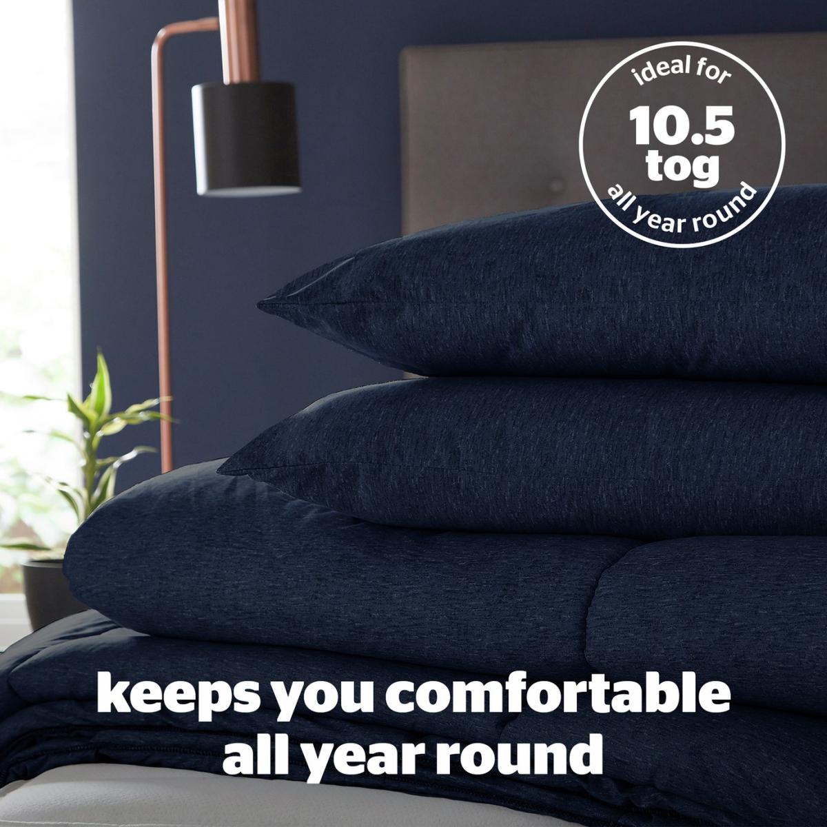 Silentnight Coverless 10.5Tog Navy Duvet &Pillowcase- Double – image 6