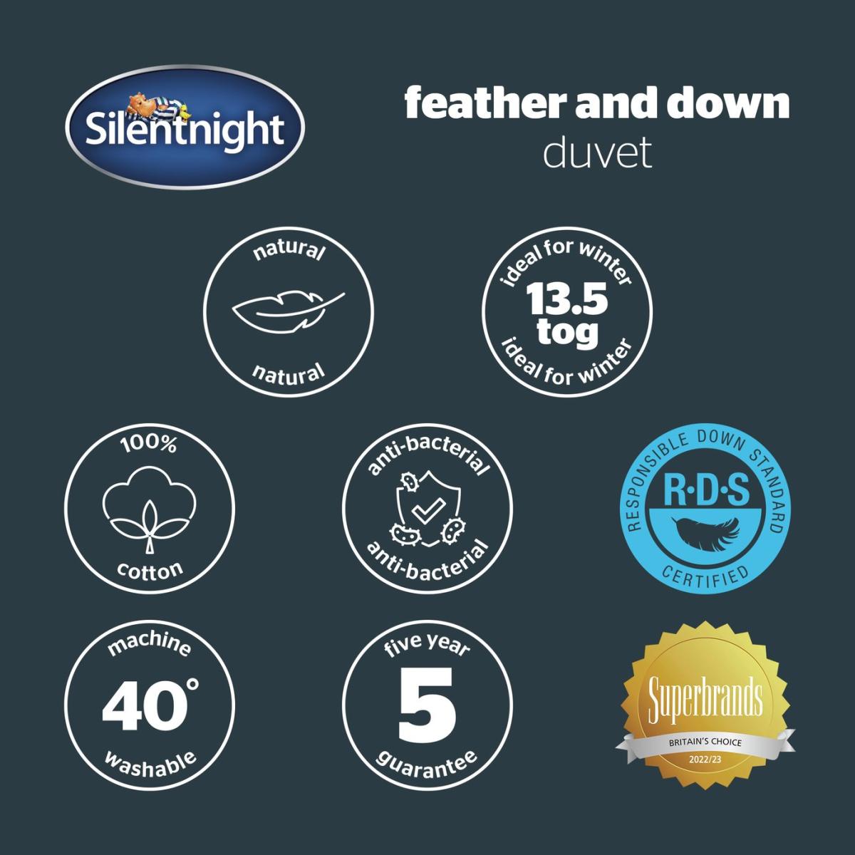 Silentnight Duck Feather & Down 13.5 Tog Duvet - Double – image 9