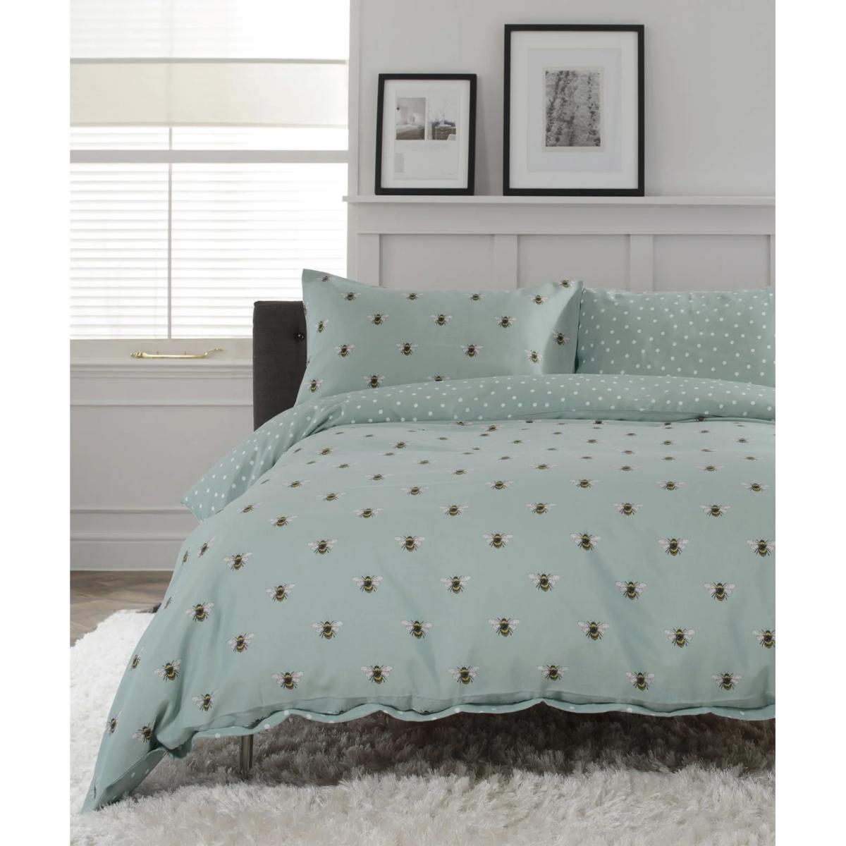 Deyongs Honey Bee Duvet Set - Sage - Double In Green – image 2