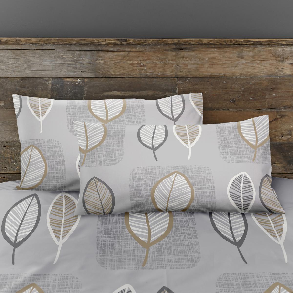 Freja Leaf Green Tan Duvet Cover Set - Green/Tan / Double Duvet Set – image 4