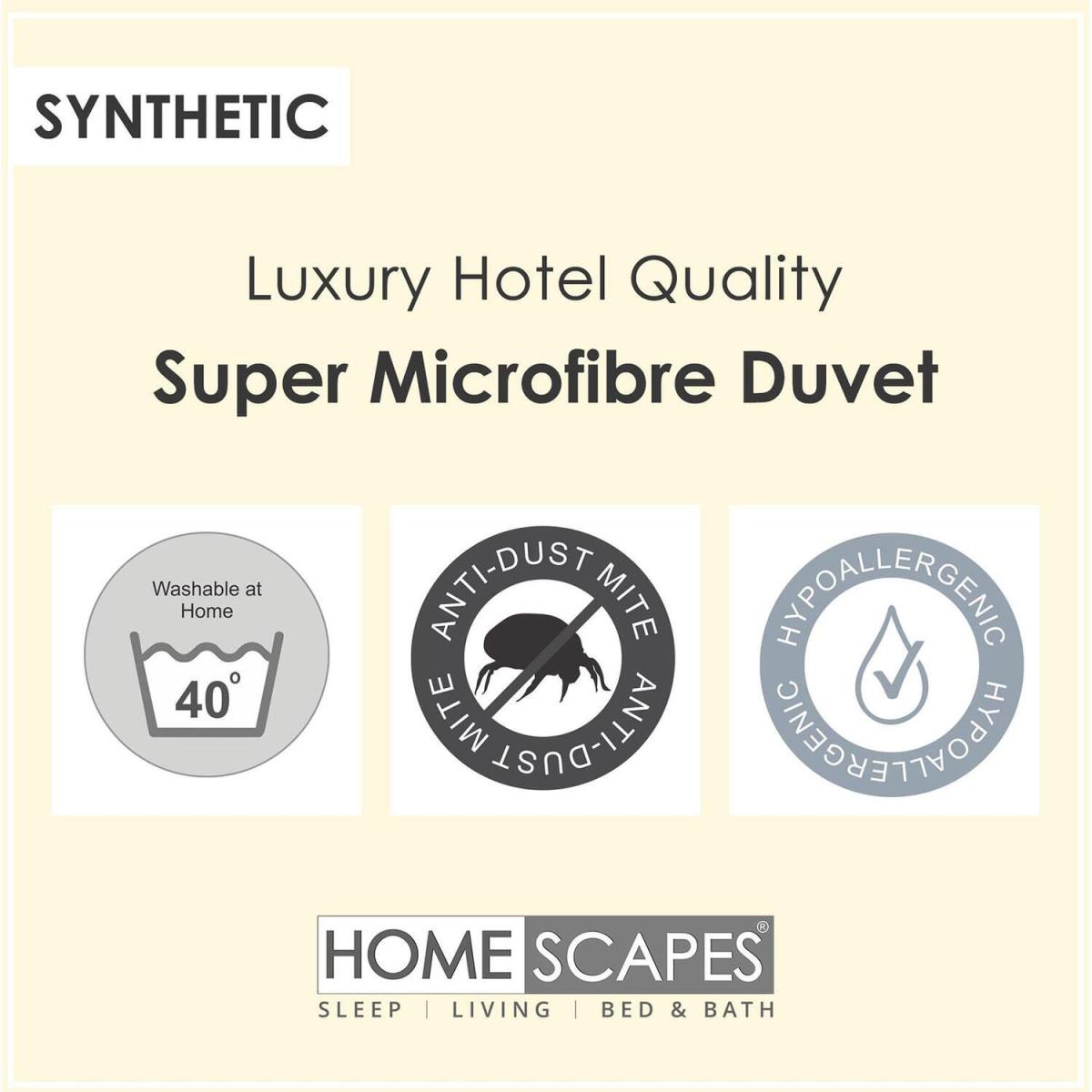 Homescapes Super Microfibre All Seasons Duvet - White / Double – image 5