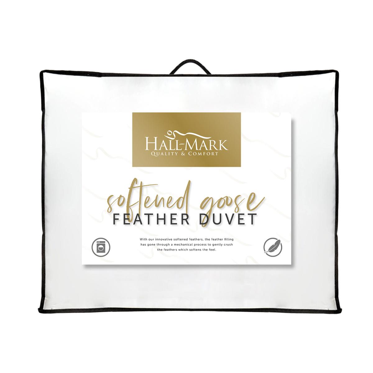 Softened Goose Feather 10.5 Tog Duvet - White / Double – image 2