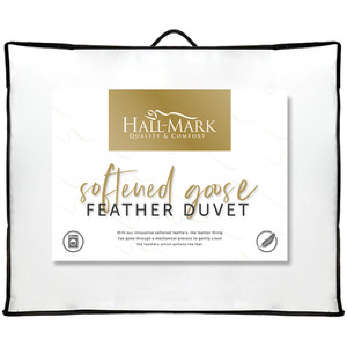 Softened Goose Feather 10.5 Tog Duvet - White / Double – image 4