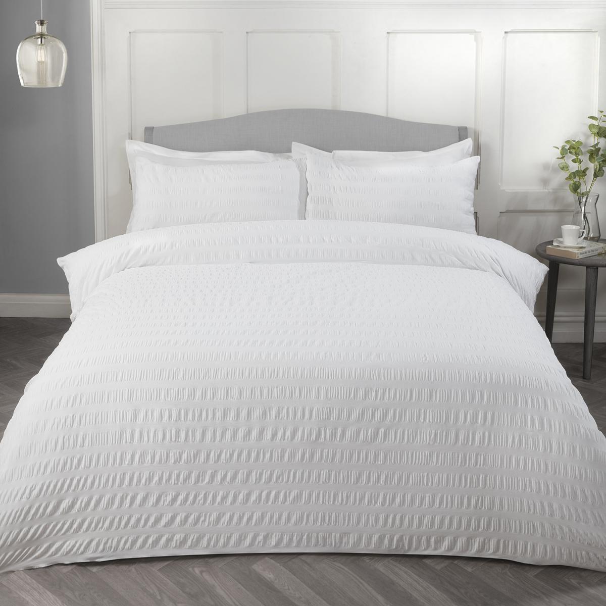 Seersucker Duvet Set - White / Double – image 7