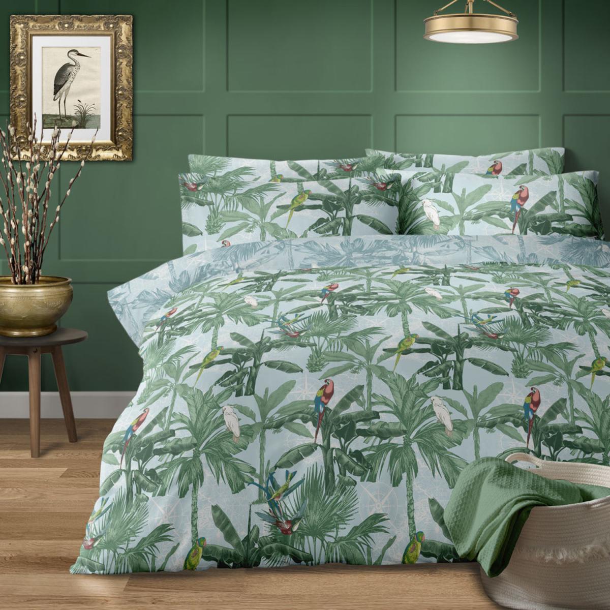 Elysium Green and Blue Duvet Cover Set - Green/Blue / Double Duvet Set