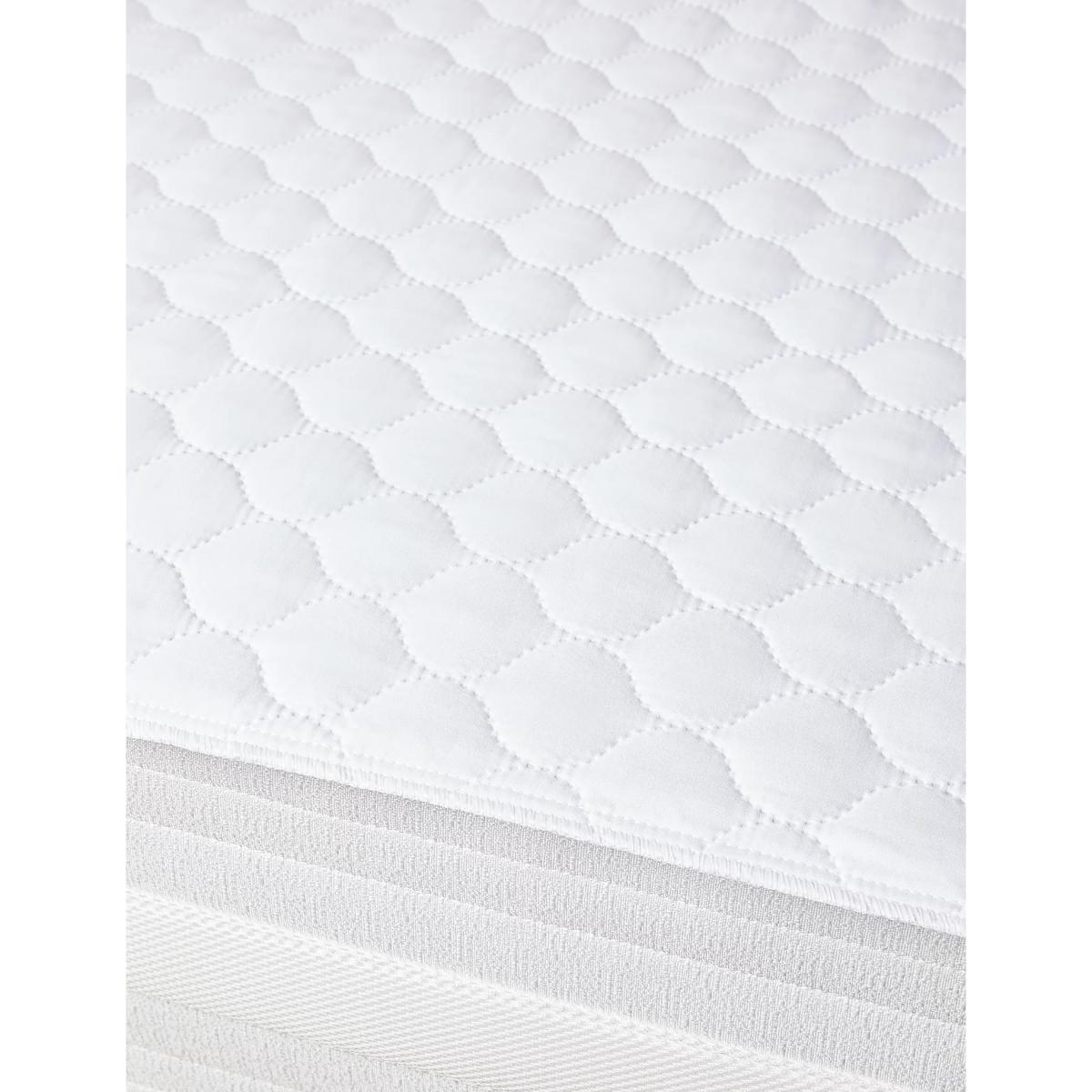 M&S Warm & Toasty Quilted Mattress Protector - DBL - White, White – image 4