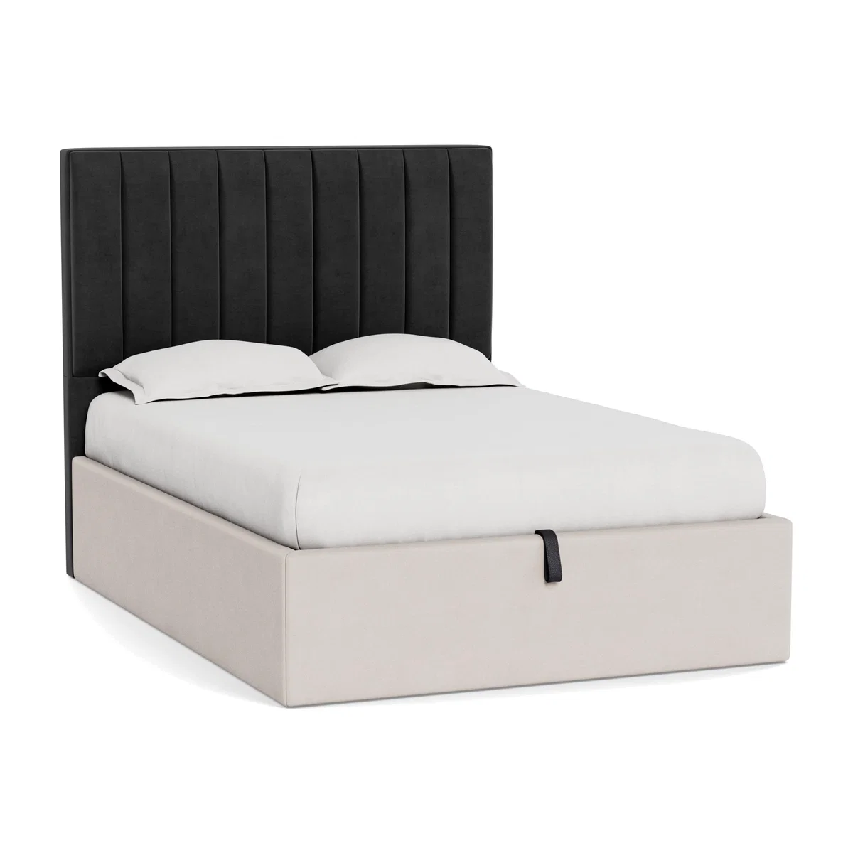 Heal's Retta Headboard Double Smart Luxe Velvet Nickel - Heal's UK Furniture – image 1