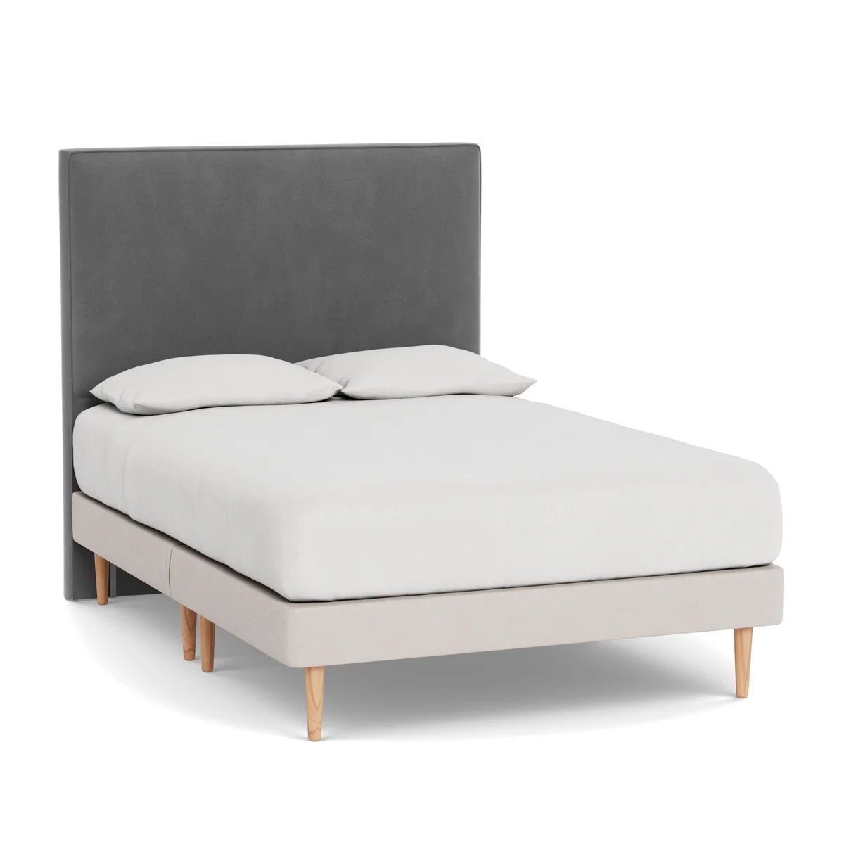 Heal's Newman Headboard Double Smart Velvet Mercury - Heal's UK Furniture – image 1