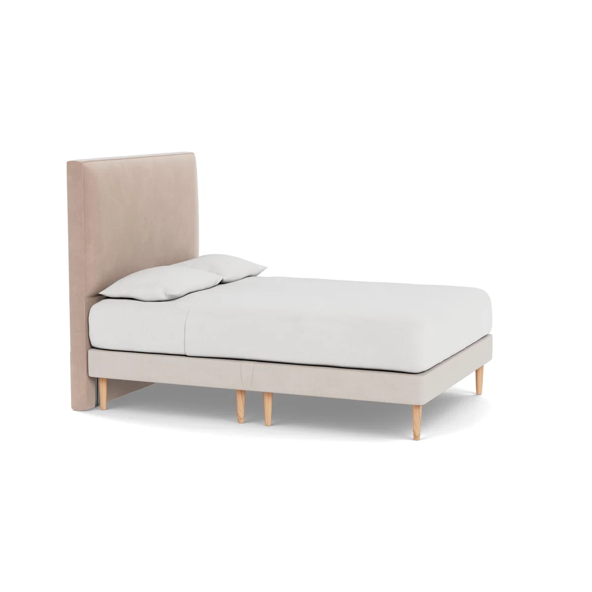 Heal's Newman Headboard Double Smart Velvet Pebble - Heal's UK Furniture – image 2