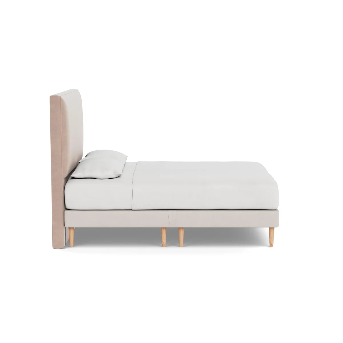 Heal's Newman Headboard Double Smart Velvet Pebble - Heal's UK Furniture – image 3