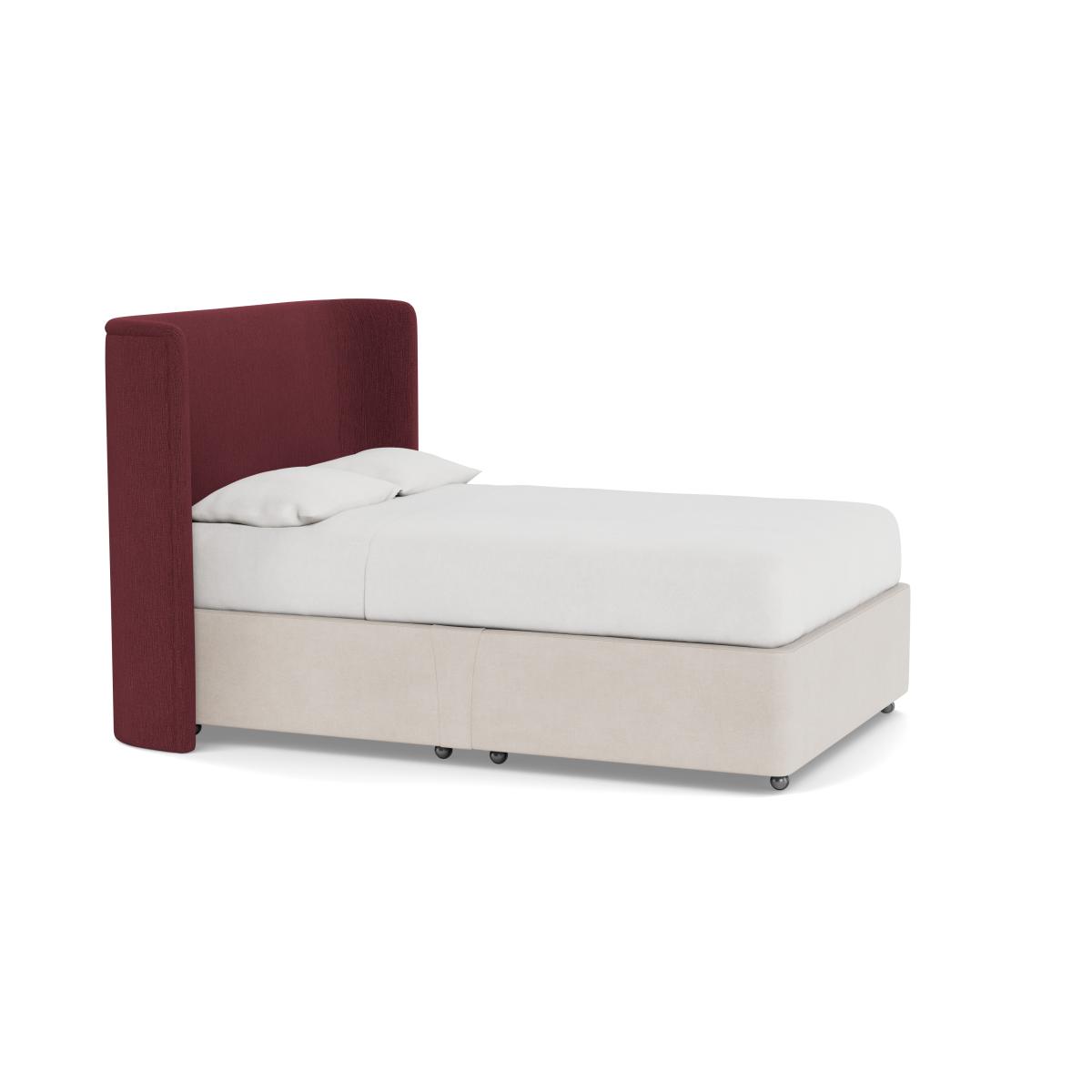Heal's Monroe Headboard (Lift Storage) Double Smart Linen Mix Maroon - Heal's UK Furniture – image 2