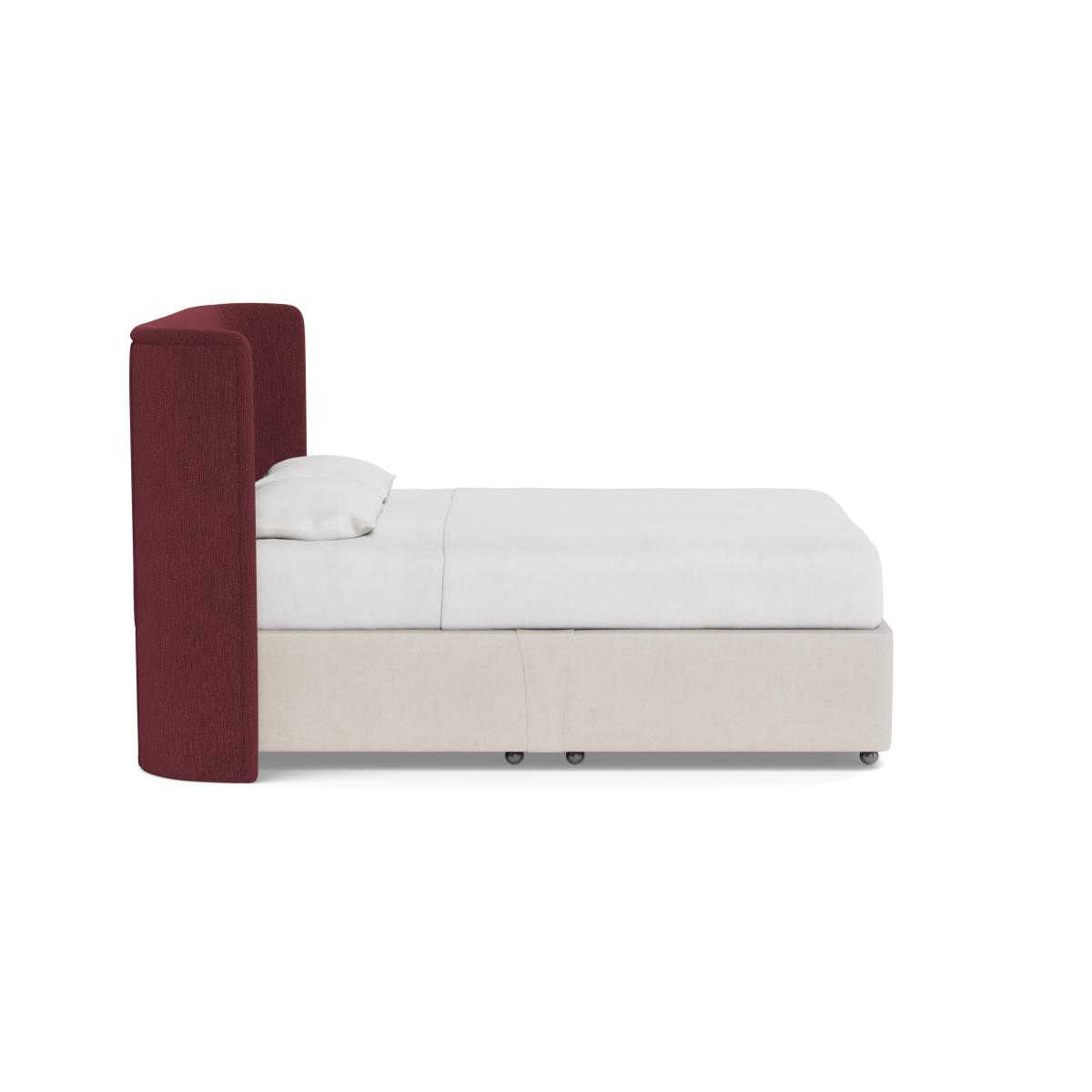 Heal's Monroe Headboard (Lift Storage) Double Smart Linen Mix Maroon - Heal's UK Furniture – image 3