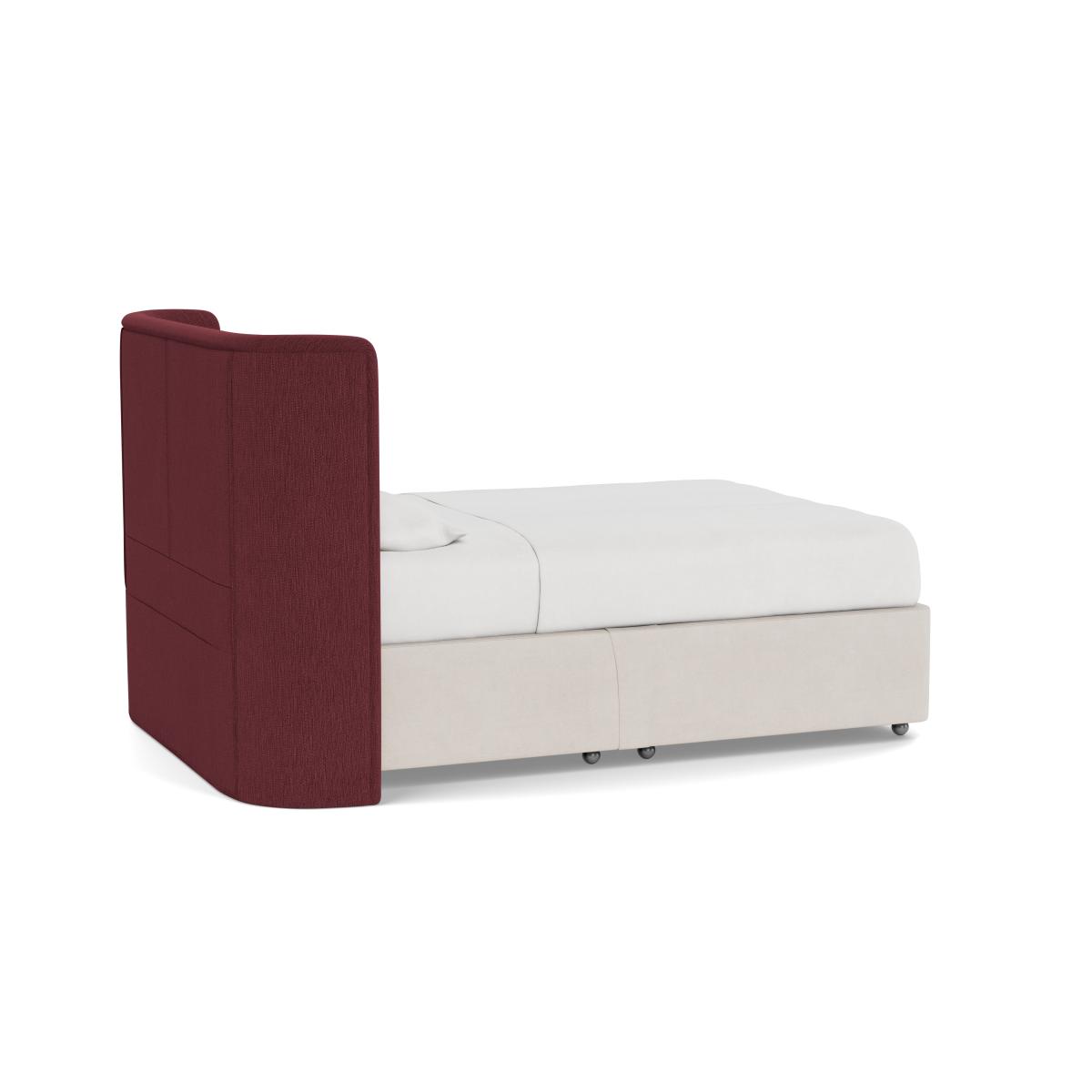 Heal's Monroe Headboard (Lift Storage) Double Smart Linen Mix Maroon - Heal's UK Furniture – image 4