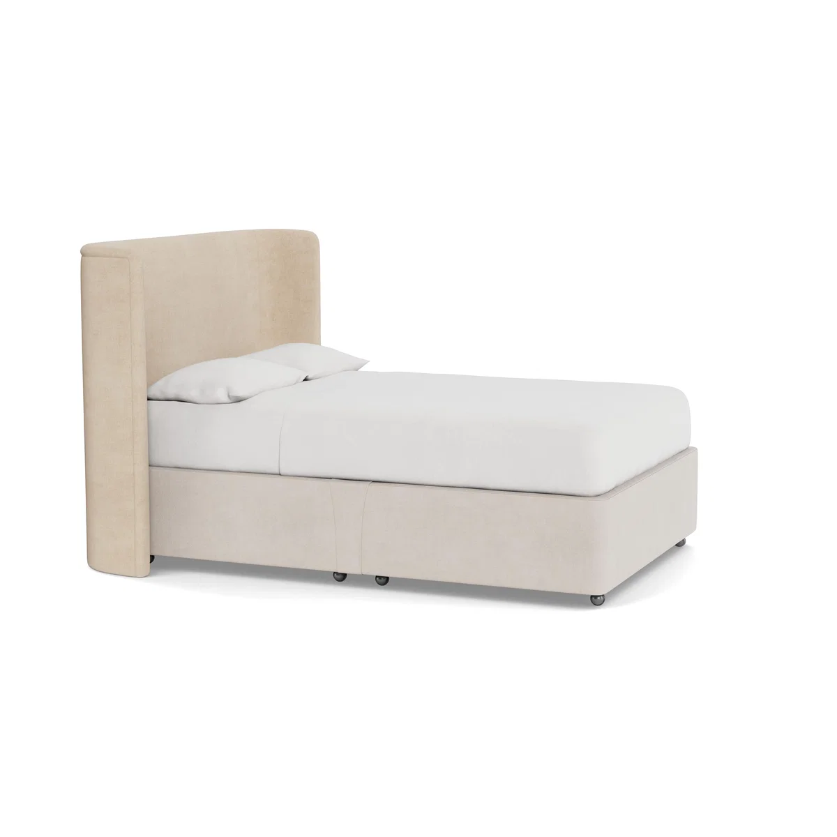 Heal's Monroe Headboard Double Brushed Cotton Oat - Heal's UK Furniture – image 2