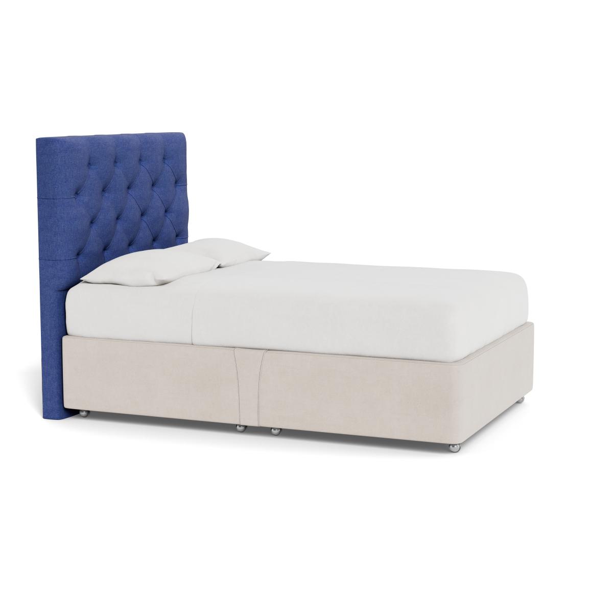 Heal's Balmoral Headboard (Lift Storage) Double Brushed Cotton Cobalt - Heal's UK Furniture – image 2