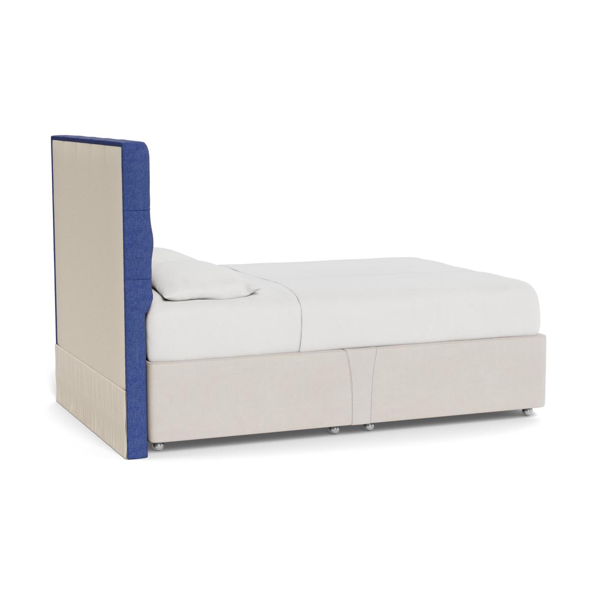 Heal's Balmoral Headboard (Lift Storage) Double Brushed Cotton Cobalt - Heal's UK Furniture – image 4
