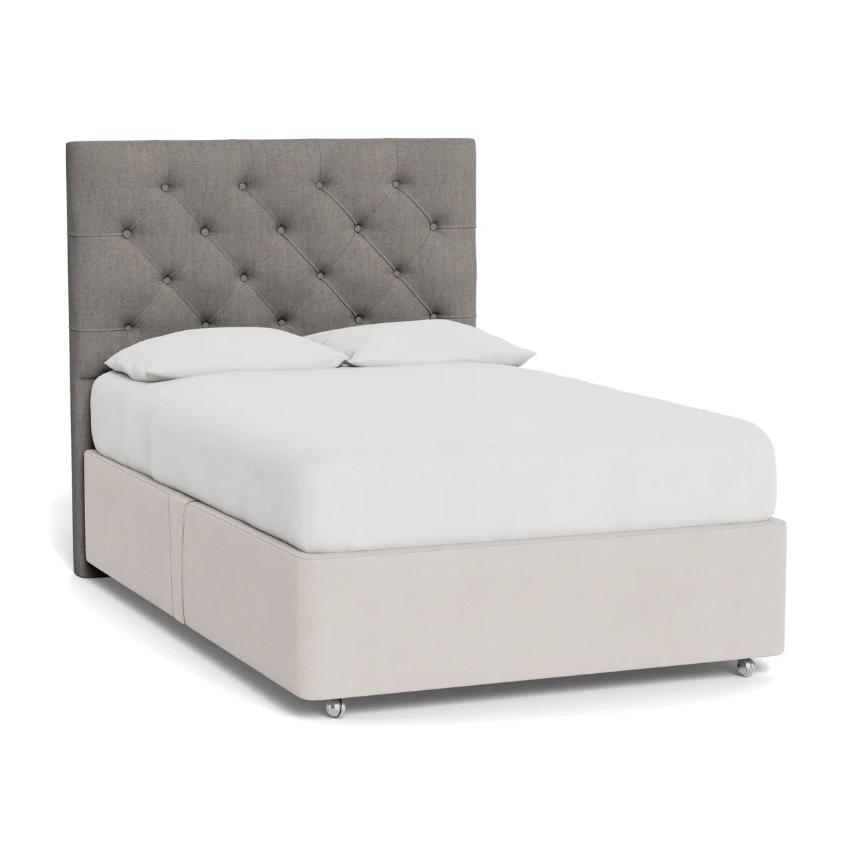 Heal's Balmoral Headboard (Lift Storage) Double Broad Weave Pebble - Heal's UK Furniture – image 1