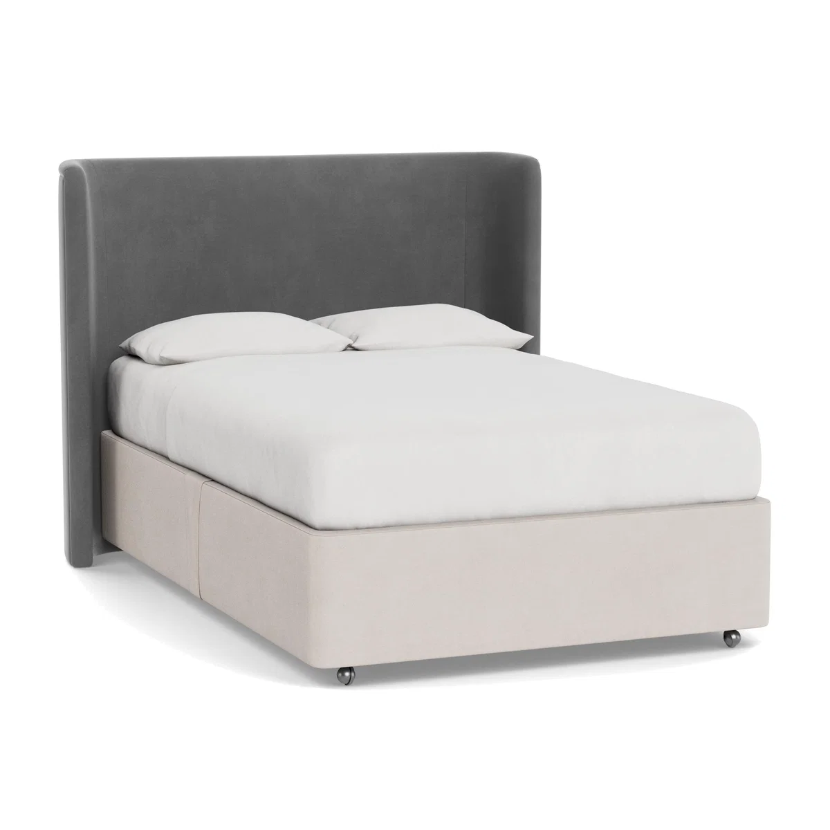 Heal's Monroe Headboard Double Smart Velvet Mercury - Heal's UK Furniture – image 1
