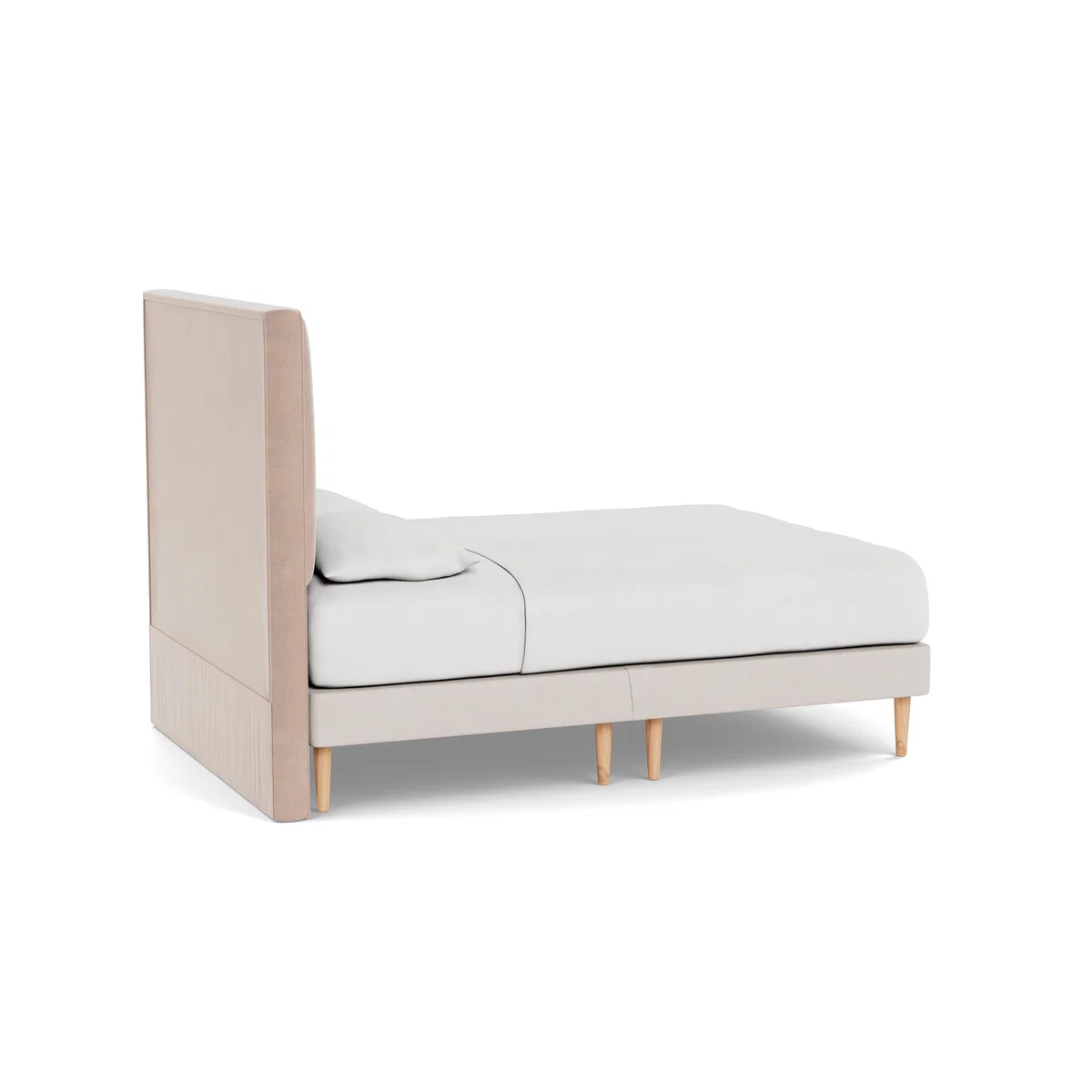Heal's Newman Headboard (Lift Storage) Double Smart Velvet Pebble - Heal's UK Furniture – image 4