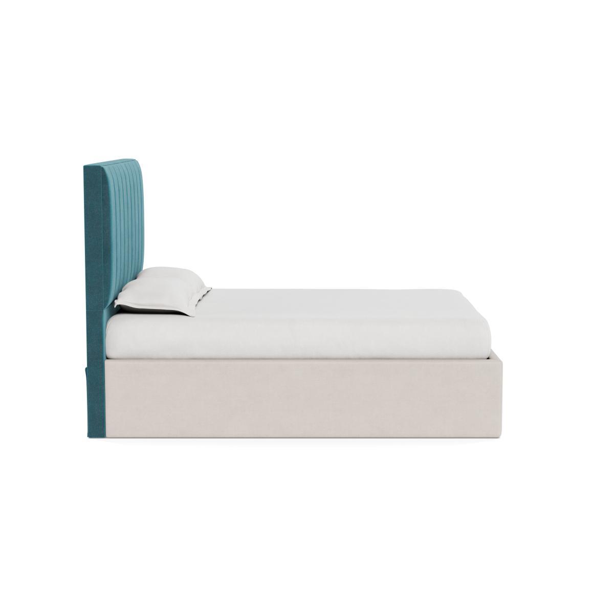 Heal's Retta Headboard (Lift Storage) Double Smart Luxe Velvet Airforce Blue - Heal's UK Furniture – image 3