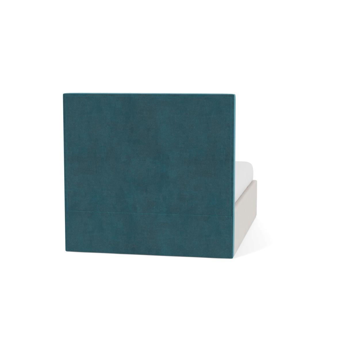 Heal's Retta Headboard (Lift Storage) Double Smart Luxe Velvet Airforce Blue - Heal's UK Furniture – image 5