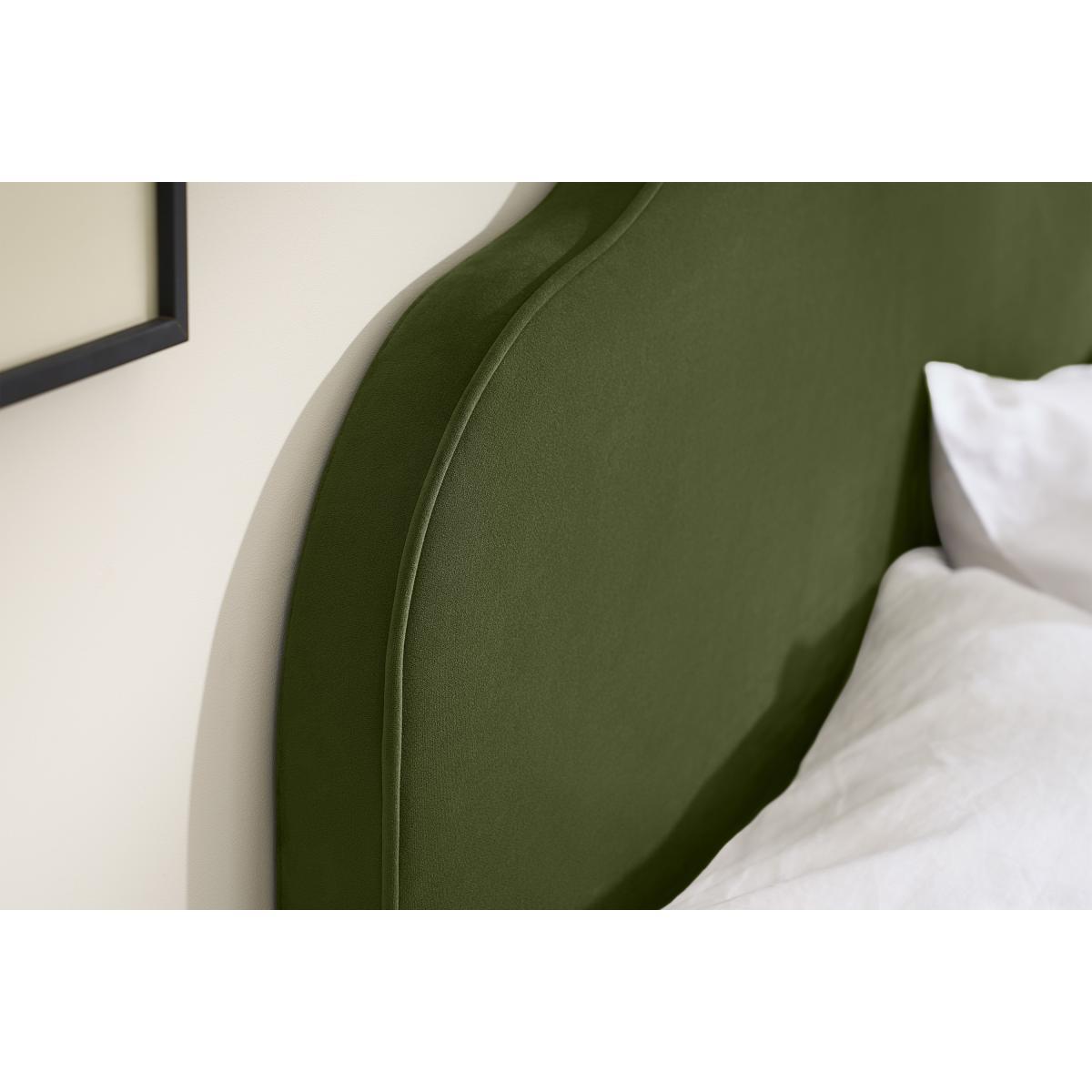Letty Double Headboard, Fir Green Velvet – image 4