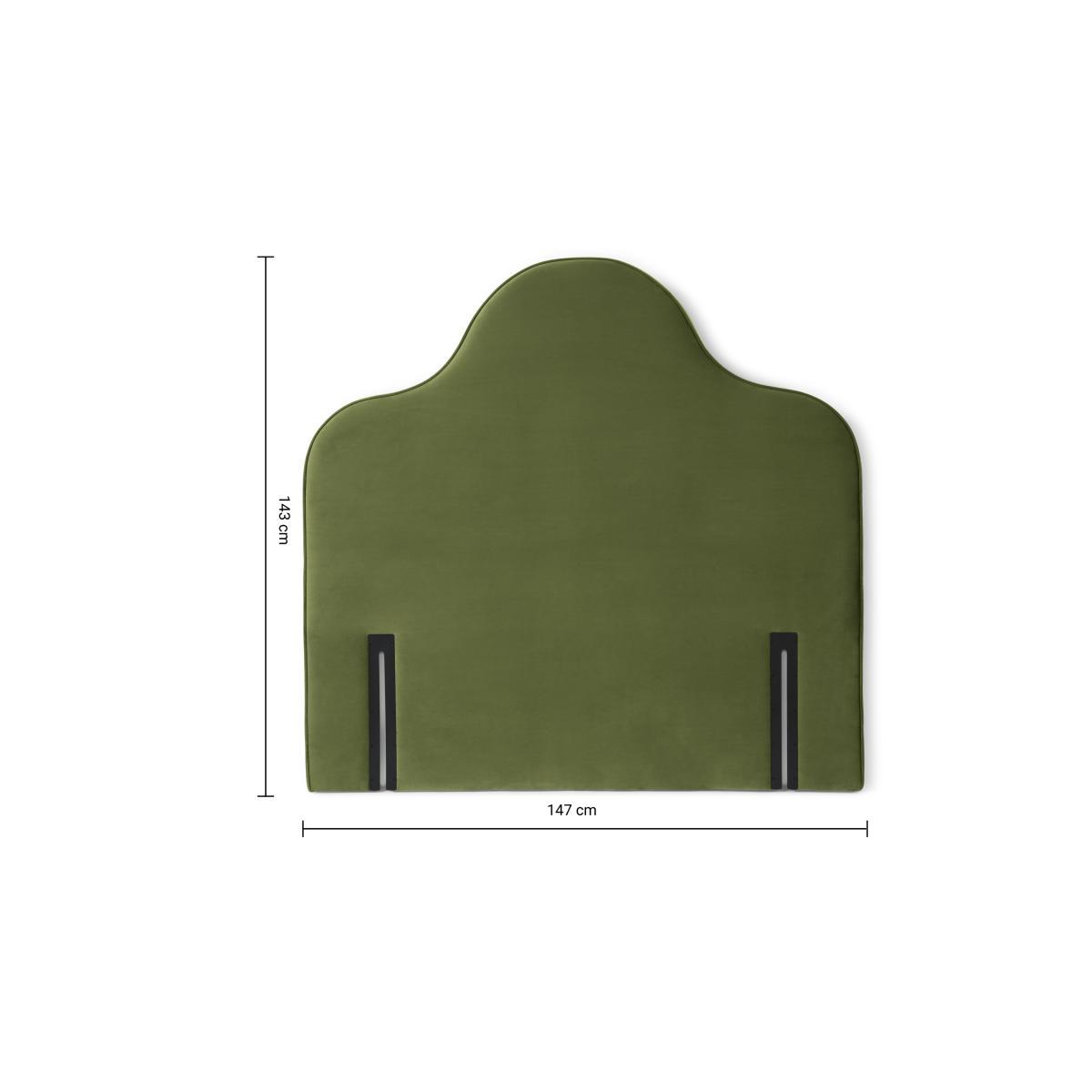 Letty Double Headboard, Fir Green Velvet – image 8