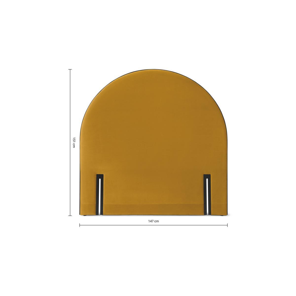 Fresia Double Headboard, Marigold Velvet – image 7