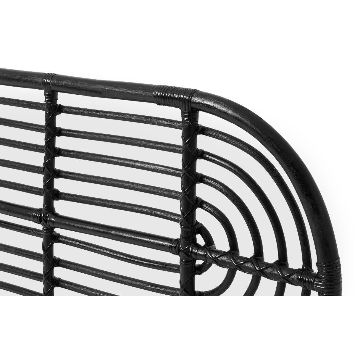 Selin Double Headboard, Oval, Black Rattan – image 5