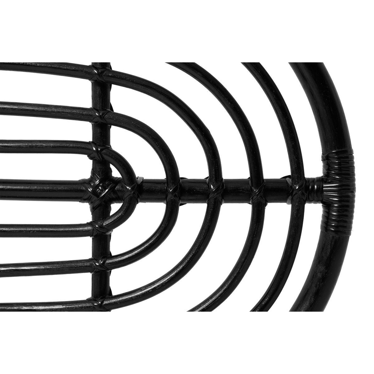 Selin Double Headboard, Oval, Black Rattan – image 6