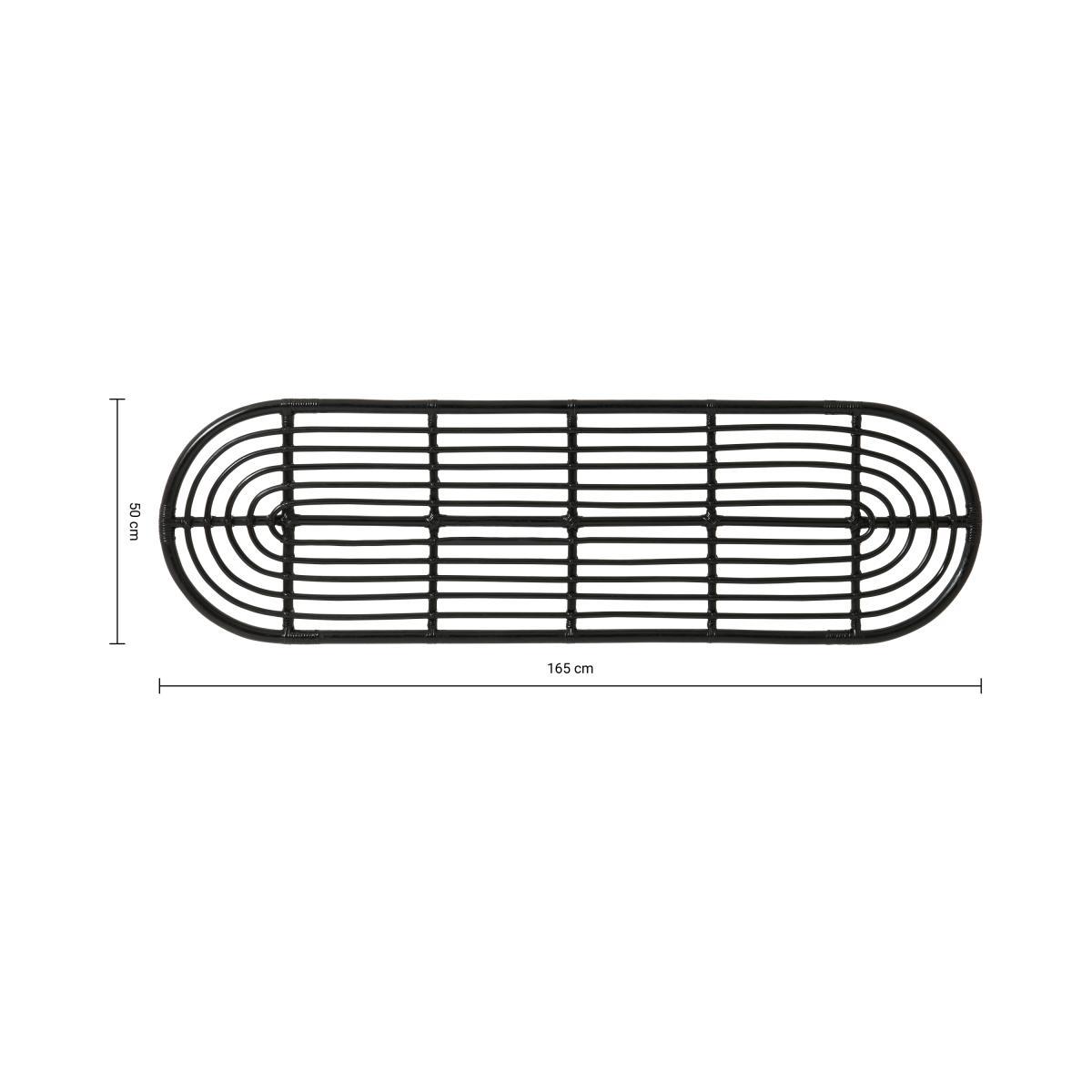 Selin Double Headboard, Oval, Black Rattan – image 7