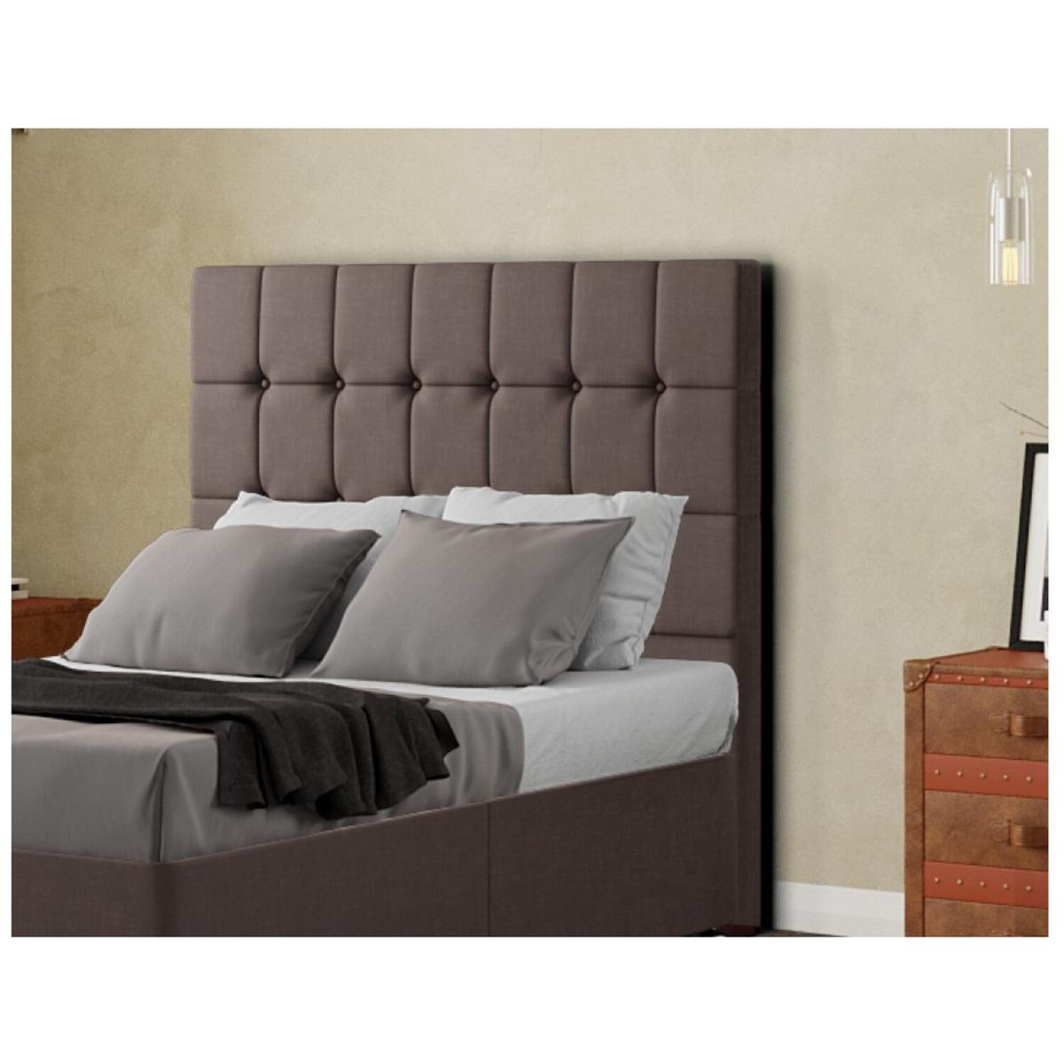 Venezia Headboard Floor Standing  Matching Buttons Malham Weave - Slate / Double – image 2