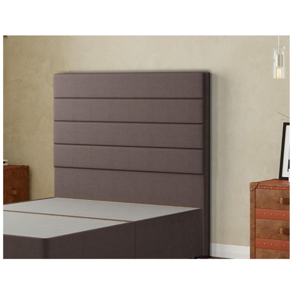 George Headboard Floor Standing Malham Weave - Slate / Double – image 2