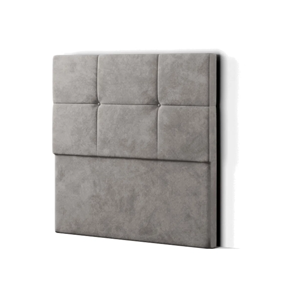 Jacob Headboard Floor Standing Matching Buttons Plush - Silver / Double – image 1