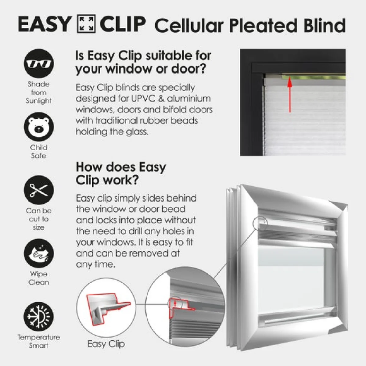Easy Clip Fawn Pleated Blind Fawn – image 8
